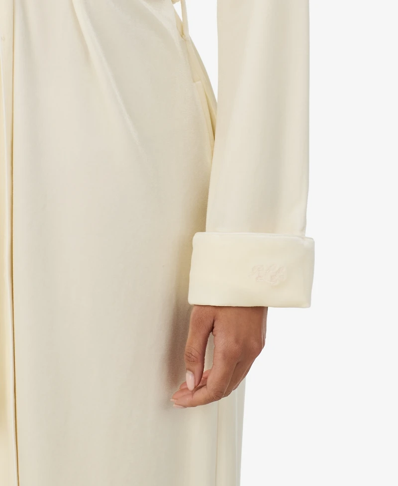 Lauren Ralph Women's Velvet Shawl-Collar Long-Sleeve Robe