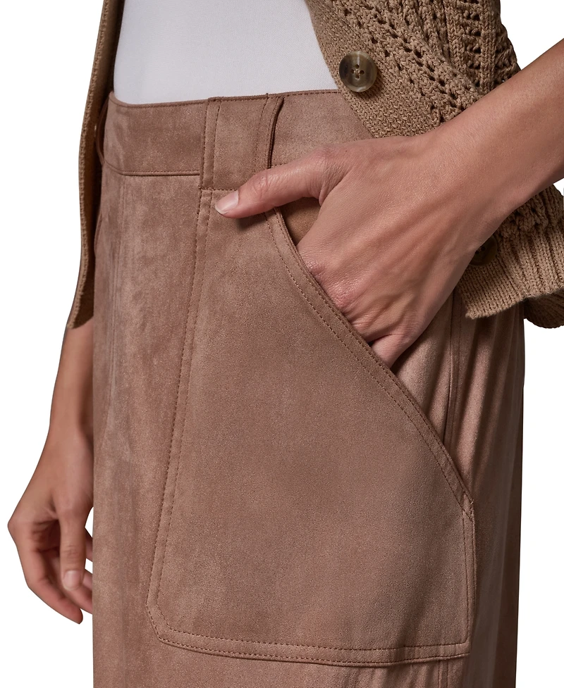 Donna Karan Weekend Women's Microsuede A-Line Midi Skirt