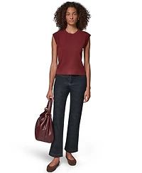Donna Karan Weekend Women's Extended Shoulder Sleeveless Crewneck Sweater