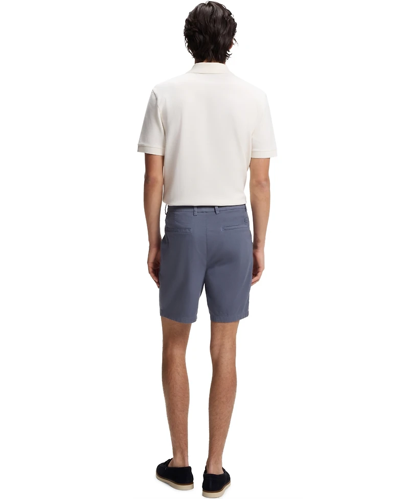 Boss by Hugo Men's Stretch-Cotton Twill Modern-Fit Shorts, 8" Inseam