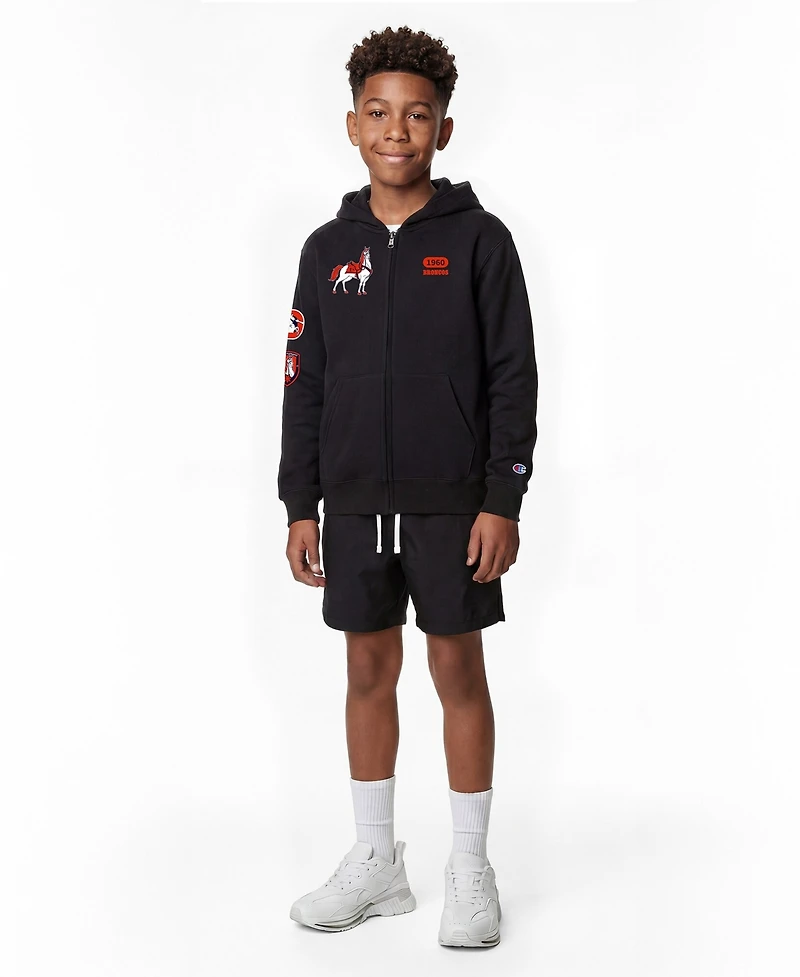 Champion Big Boys and Girls Black Denver Broncos Disney X Full-Zip Hoodie