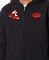 Champion Big Boys and Girls Black Cincinnati Bengals Disney X Full-Zip Hoodie