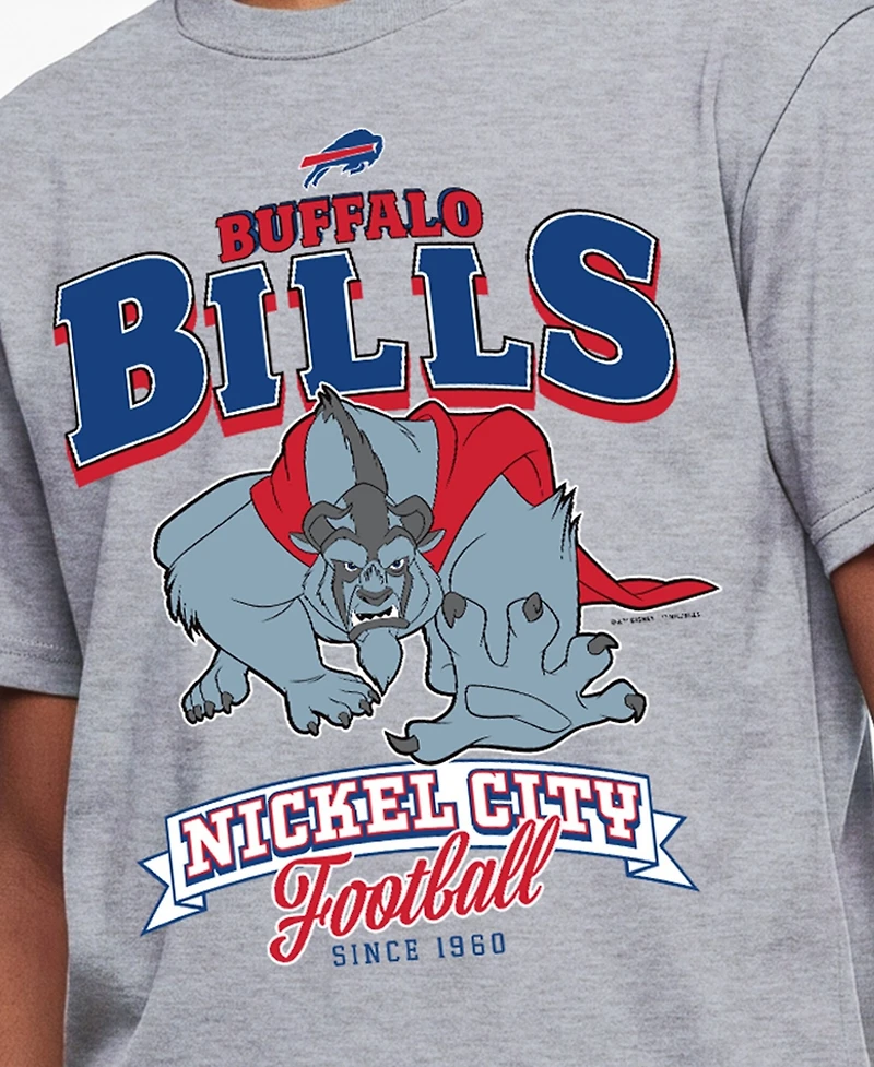 Champion Big Boys and Girls Heather Gray Buffalo Bills Disney X Champion T-Shirt