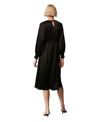 Finery London Women's Florian Midi Round Neck 3/4 Sleeve Dress