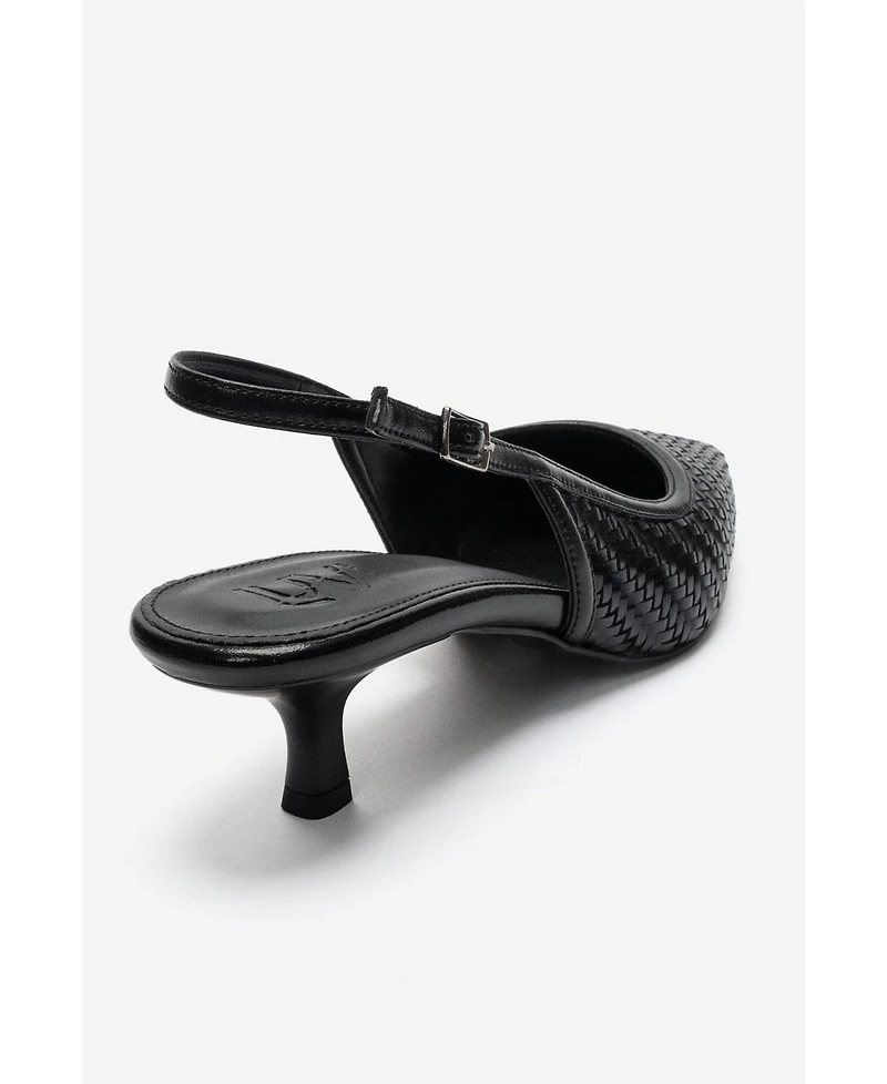 Prologue Shoes Women's Fendrix Kitten Heel Slingback Pump