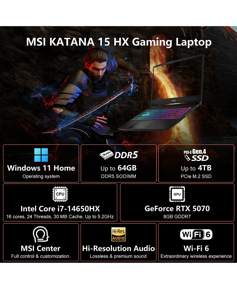 Msi Katana 15 Hx 15.6" Laptop