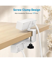 Lofree 13-in-1 Desk Mount Surge Protector Power Strip with 20W Usb-c Fast-Charging for Computers and Accessories