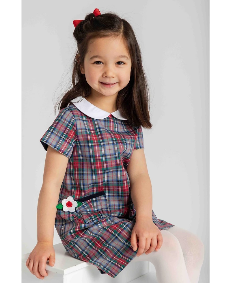 Florence Eiseman Girls' 4-16 Plaid Short-Sleeve A-Line Dress