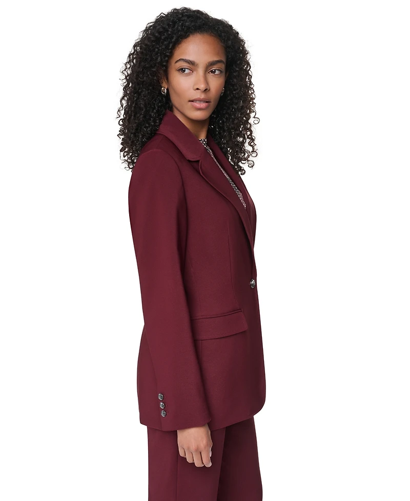 Dkny Women's Shoulder-Padded One-Button Notch-Collar Blazer
