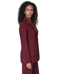 Dkny Women's Shoulder-Padded One-Button Notch-Collar Blazer