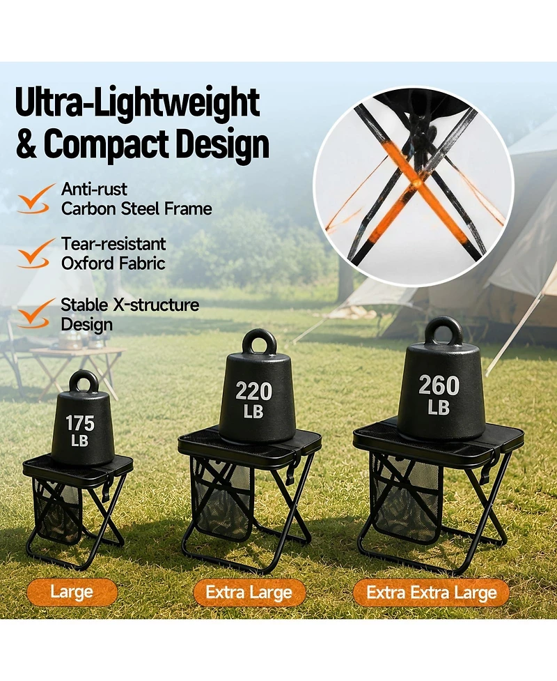 Aofar Folding Stool Portable Seat Outdoor Camping Fishing