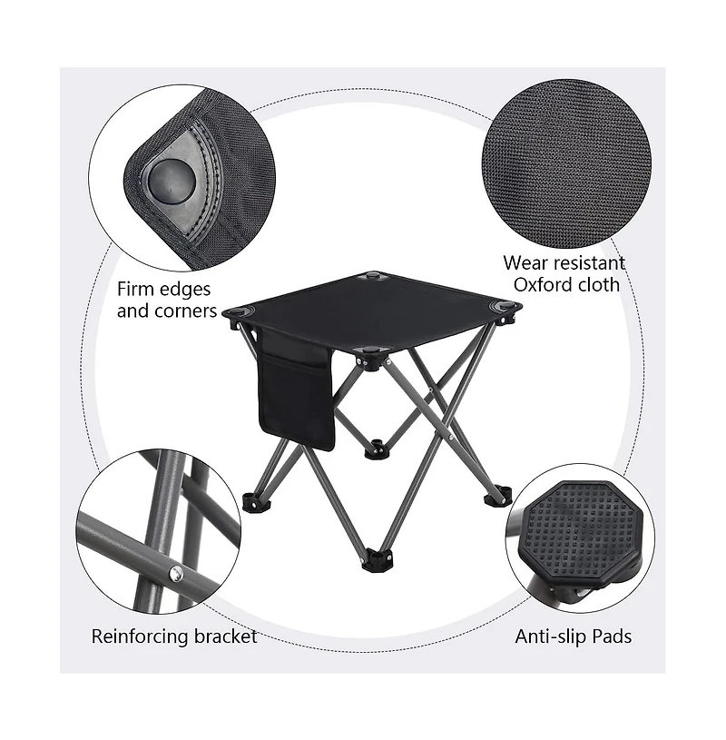 Aofar Camping Stool Folding Portable Outdoor Foot Stool