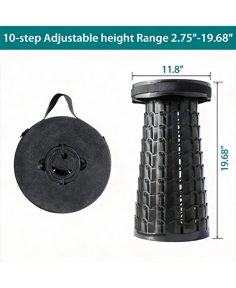 Aofar Collapsible Stool with Cushion Portable Seat Heavy Duty
