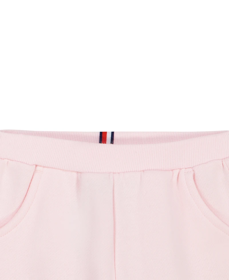 Tommy Hilfiger Baby Girls' Fleece Easy-On/Easy-Off Jacket, T-Shirt and Joggers, 3-Piece Set