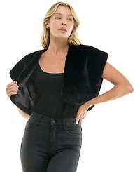 Seni & Cade Juniors' Faux Fur Cropped Vest