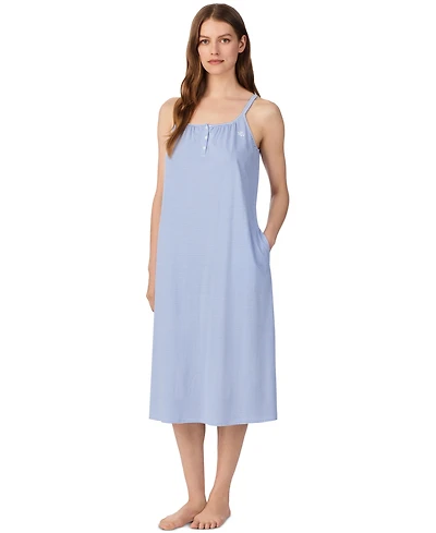 Lauren Ralph Women's Double Strap Button Neck Ballet Gown
