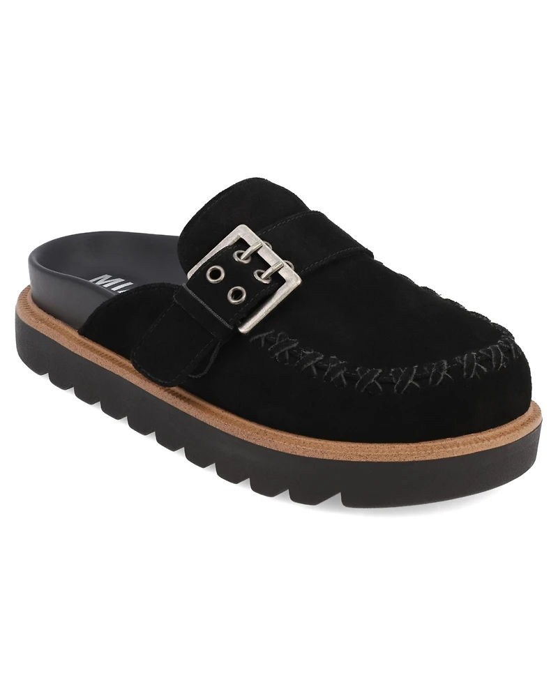 Mia Women's Zaina Buckle Lug Sole Mules