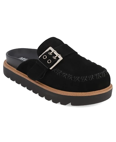 Mia Women's Zaina Buckle Lug Sole Mules