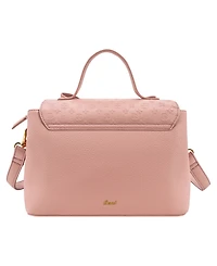 Like Dreams Noble Cross-Bow Small Embossed Satchel Handbag