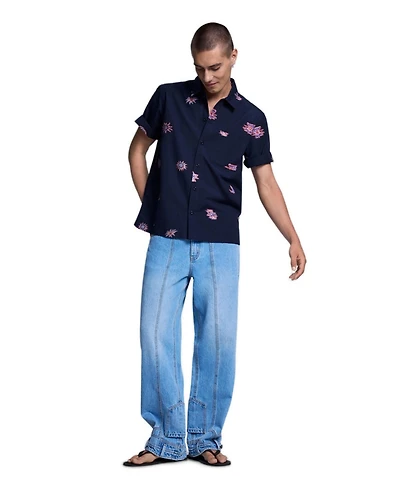 Desigual Men's Wide-Leg Straight-Leg Denim Jeans