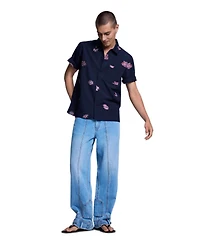Desigual Men's Wide-Leg Straight-Leg Denim Jeans