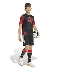 Adidas Boys' and Girls' Manchester United Pre-Match Raglan Short-Sleeve T-Shirt