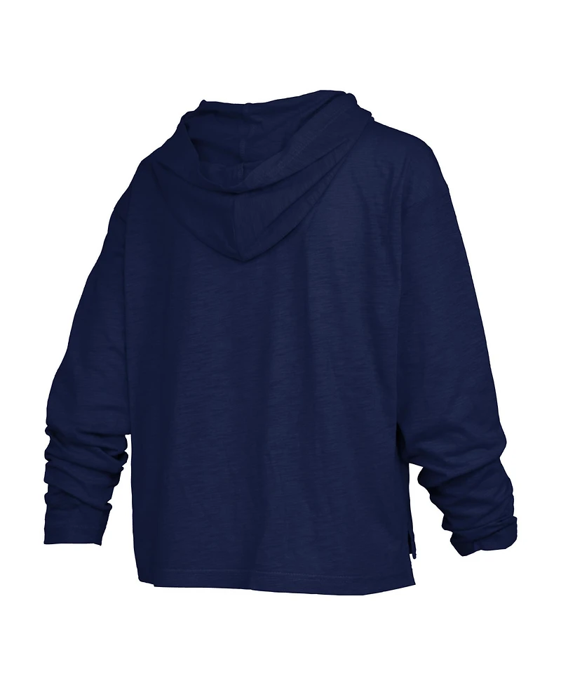 Pressbox Women's Ole Miss Rebels Nelson Arch Over Logo Slub Oversized Long-Sleeve Hooded T-Shirt