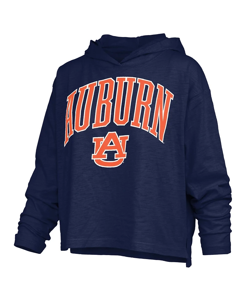 Pressbox Women's Auburn Tigers Nelson Long-Sleeve Hooded Slub T-Shirt