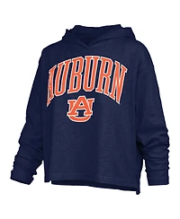 Pressbox Women's Auburn Tigers Nelson Long-Sleeve Hooded Slub T-Shirt