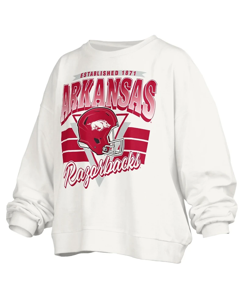 Pressbox Women's Arkansas Razorbacks Janice Oversized Graphic Crewneck Sweatshirt