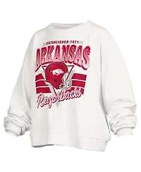 Pressbox Women's Arkansas Razorbacks Janice Oversized Graphic Crewneck Sweatshirt