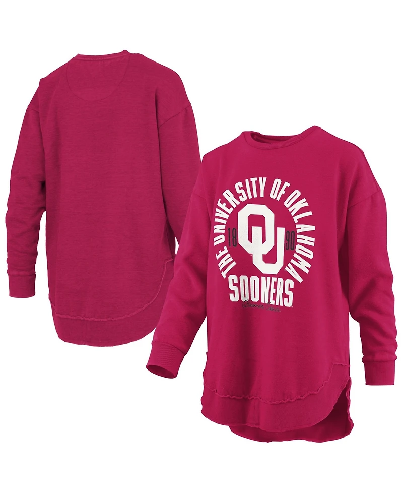 Pressbox Women's Blitz Oklahoma Sooners Crewneck Sweatshirt