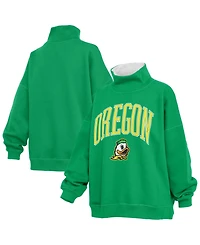 Pressbox Women's Oregon Ducks Oversized Mock Neck Sweatshirt