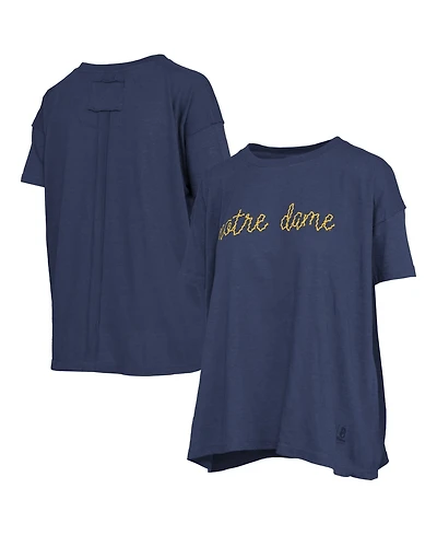 Pressbox Women's Notre Dame Fighting Irish Oversized Script Wordmark T-Shirt
