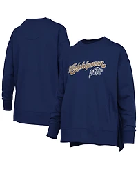 Pressbox Women's Navy Midshipmen Harper Oversized Crewneck Sweatshirt