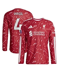 Adidas Men's Liverpool Virgil van Dijk 2026/27 Home Authentic Long Sleeve Slim Fit Jersey