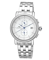 Porsamo Bleu Men's Valor Chronograph Stainless Steel Silver Tone Watch 44 mm