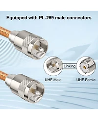 Lofree Solid Copper Core Dual Shielded Braided Coaxial Cable for Radio Communication
