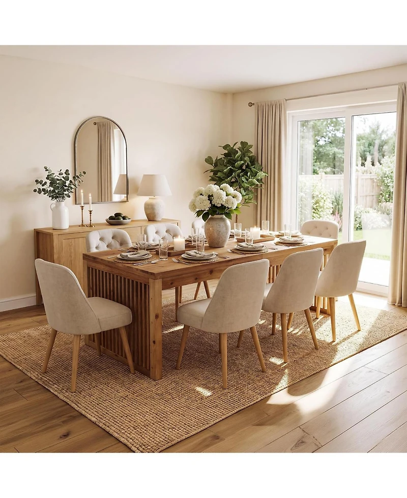Tribesigns Dining Table for 4-6, Modern Wood Kitchen Table with Sleek Design