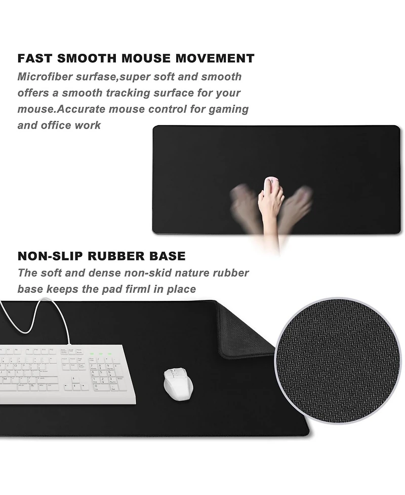 Lofree Xl Smooth Surface Anti-Slip Mouse Pad, Compatible with Most Desktops