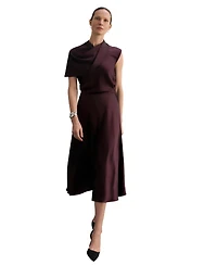 The Fold Women's Draped Midi Skirt
