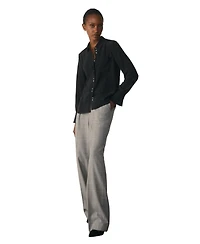 The Fold Women's Corso Silk Collared Blouse