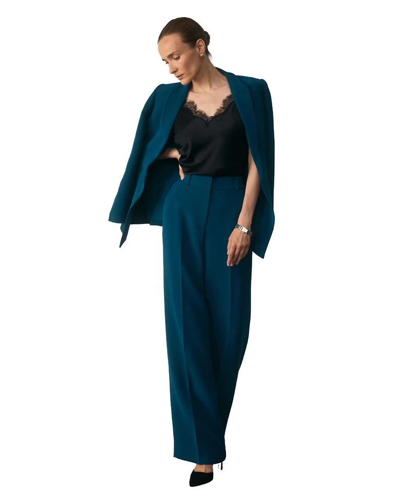 The Fold Women's Doppio Adelaide High-Rise Wide-Leg Trousers