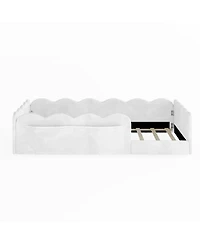 Streamdale Furniture Twin Size Upholstered Floor Bed
