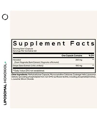 Codeage Liposomal Honokiol, Magnolia Bark Extract, Grape Seed Extract, Polyphenols, Non-gmo, 60 Count