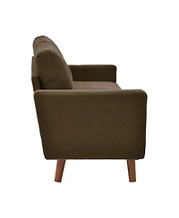 Streamdale Furniture 65" Modern Minimalist 2-Seater Sofa with Nubby Upholstery and Wood Legs