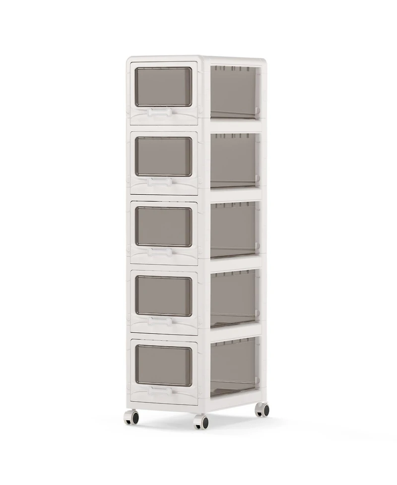 Mecale Drawer Rolling Storage Organizer Cart with Locking Wheels