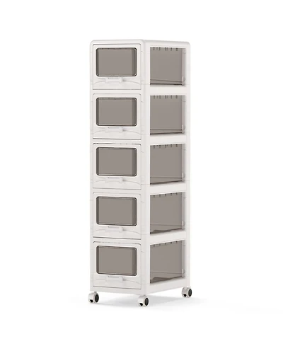 Mecale Drawer Rolling Storage Organizer Cart with Locking Wheels