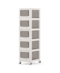 Mecale Drawer Rolling Storage Organizer Cart with Locking Wheels