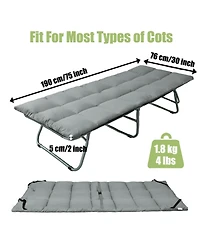 Piscifun Quilted Camping Sleeping Pad Soft Lightweight Non Slip Portable for Travel Camping Rv Bunk Beds